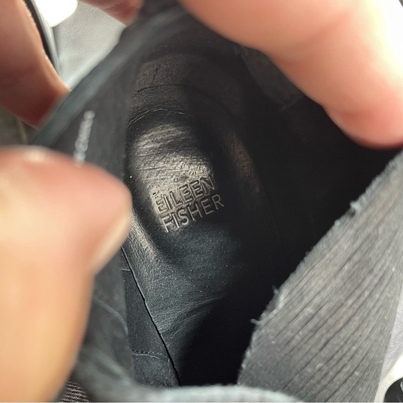 Eileen Fisher Womens Murphy Black Side Zip Ankle Boots Size 8 - Picture 7 of 7